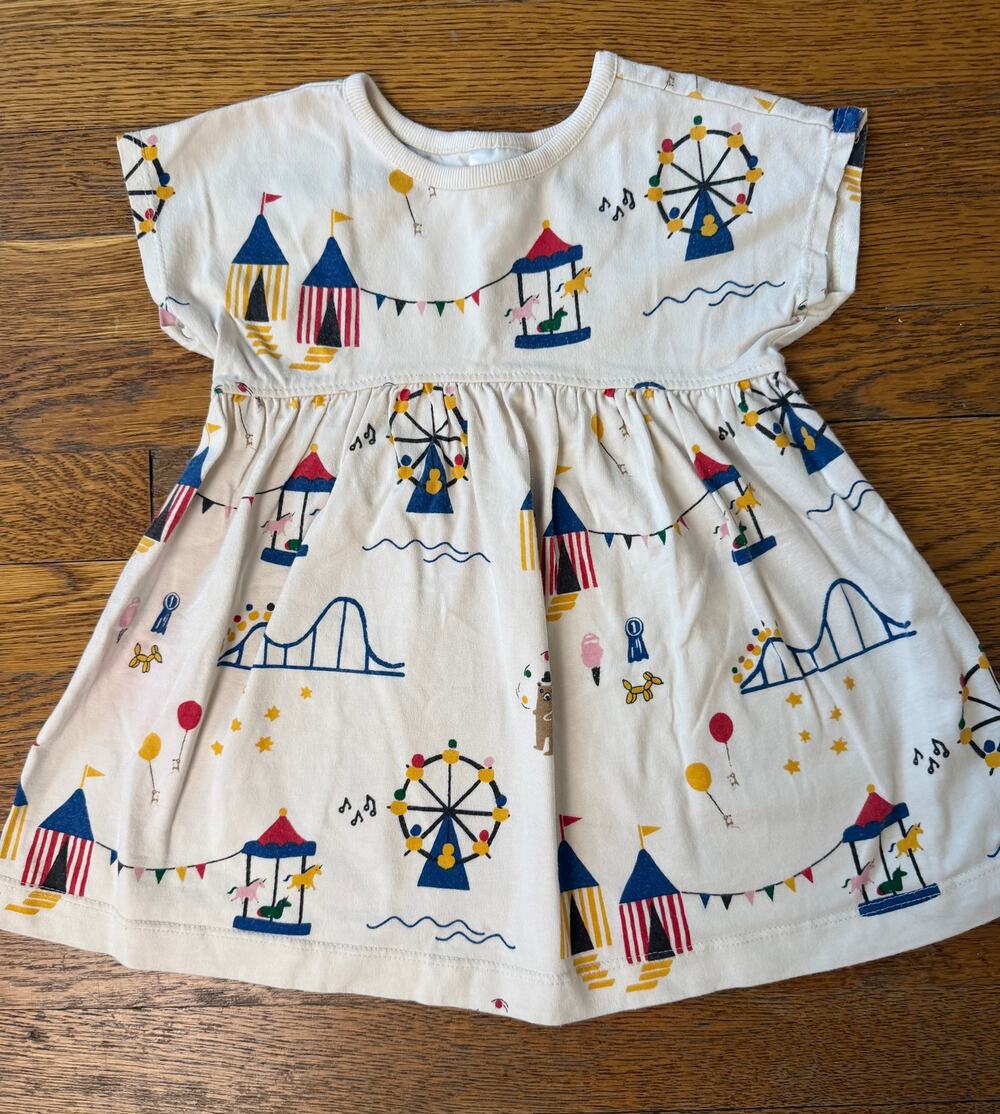 Hanna Andersson Girls' Circus Print Dress Size 12-18 Months